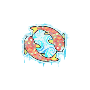 Sealed Graffiti | Twin Koi